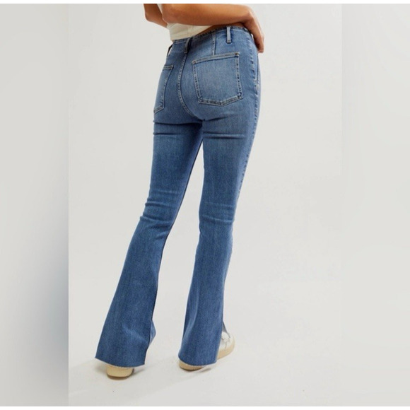 Free People We The Free Jeans Level Up Slit Bootcut Light Blue Wash 29 (28x30) - Picture 2 of 13